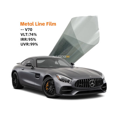 NASIDO V70 HD Metalized Window Tint Film IRR 99% Infrared Proof UV Rejection