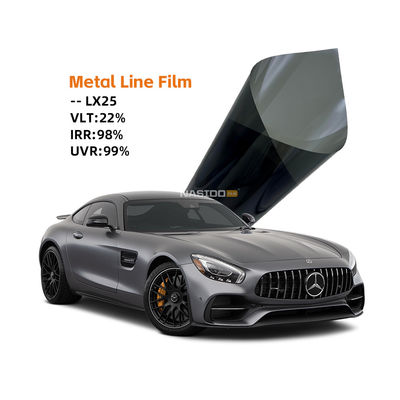 2HD Metal Line Film LX25 Black 2mil 98% IRR Car Window Tint