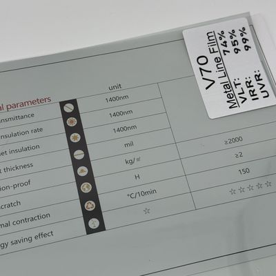 NASIDO V70 HD Metalized Window Tint Film IRR 99% Infrared Proof UV Rejection