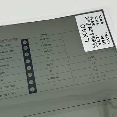 LX40 2HD Metal Line Film 39% VLT 98% IRR 8-Year Warranty