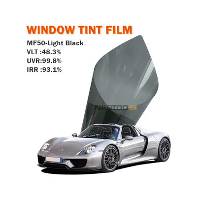 NASIDO MF50 Light Black Nano Ceramic Car Window Film Privacy Protection Window film HD 99%UVR Solar Window Glass Film for car