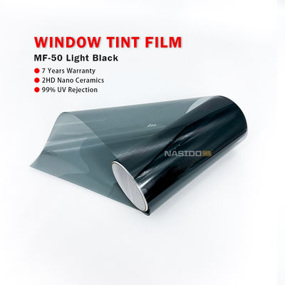 NASIDO MF50 Light Black Nano Ceramic Car Window Film Privacy Protection Window film HD 99%UVR Solar Window Glass Film for car