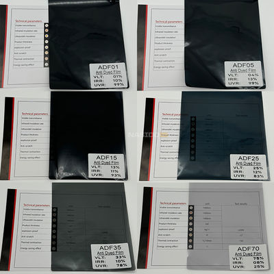 Sand Proof ADF01 Car Window Solar Film 99.9%UVR UV Resistant 1%VLT Privacy 1PLY