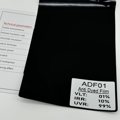 Sand Proof ADF01 Car Window Solar Film 99.9%UVR UV Resistant 1%VLT Privacy 1PLY