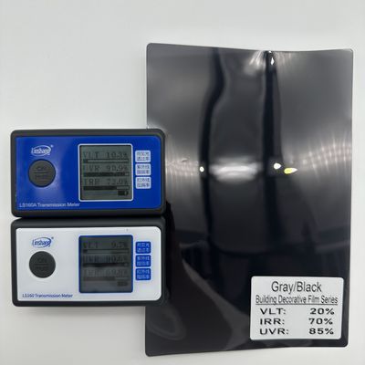 Gray Black Building Window Film 2 Mil 20.8% VLT 4 Year Warranty