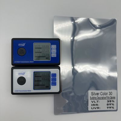 NASIDO Silver 30 Decorative Building Window Film Dirt Resistant Customizable