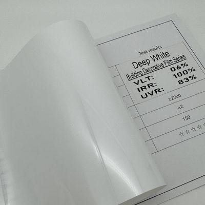 Deep White Building Window Film 2 Mil Thick 8 Year Warranty