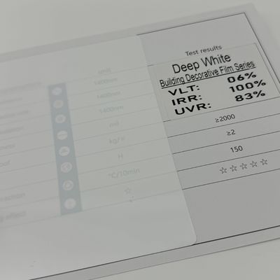 Deep White Building Window Film 2 Mil Thick 8 Year Warranty