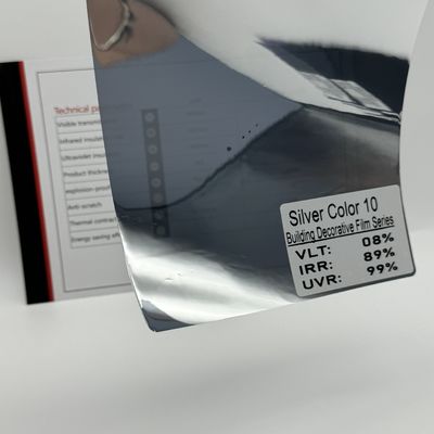 Silver Color 10 Construction Window Film Energy Saving Eco Friendly Customized