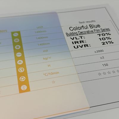 High Strength Building Window Film with 53.8% VLT 18.1% IRR and 9.7% UVR for Beautiful Decoration and Safety Protection