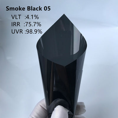 Heat Resistance Automotive Window Tint Smoke Black 05 5%VLT Corrosion Protection