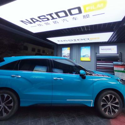 Customizable Crystal Miami Blue PET Vinyl Wrap Film 7.5mil Thickness with 5 Years Warranty and Anti UV Protection