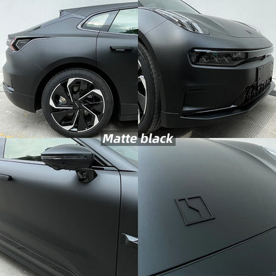 High Gloss Color Changing Wrap 7.5mil Matte Black Car Wrapping Film Anti Corrosion