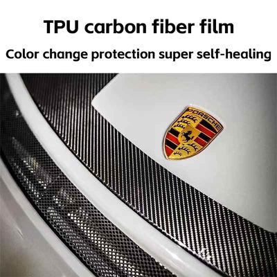 High Gloss Vinyl Car Wrap Roll 3D Carbon Fiber BLACK Self Adhesive Easy Maintenance