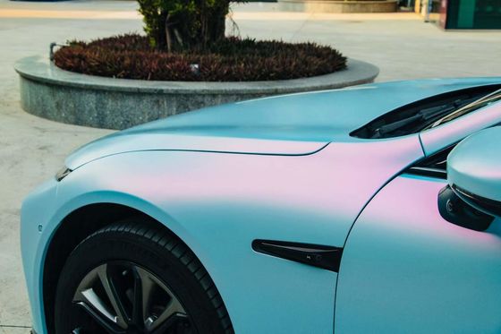 High Stretchable 7.5 Mil Thickness PET Brilliant Blue Color Wrap Film with Customized Logo for Car Paint Protection