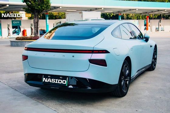 High Stretchable 7.5 Mil Thickness PET Brilliant Blue Color Wrap Film with Customized Logo for Car Paint Protection