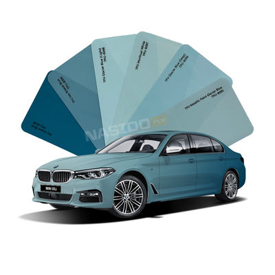 Color Wrap PET Film Anti Scratch Electric Light TifanyBlue Self Healing Wrap Dry Apply
