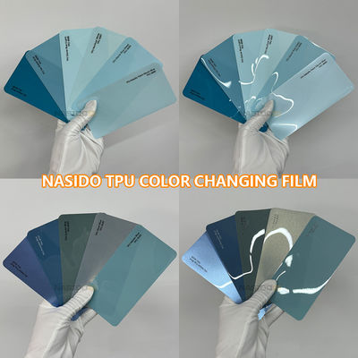 High Stretchable 7.5 Mil Thickness PET Brilliant Blue Color Wrap Film with Customized Logo for Car Paint Protection