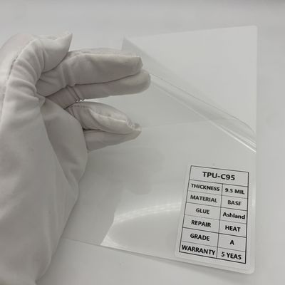 Stain Resistant TPU PPF Film 9.5mil Paint Protection Wrap Flexibility Transparent