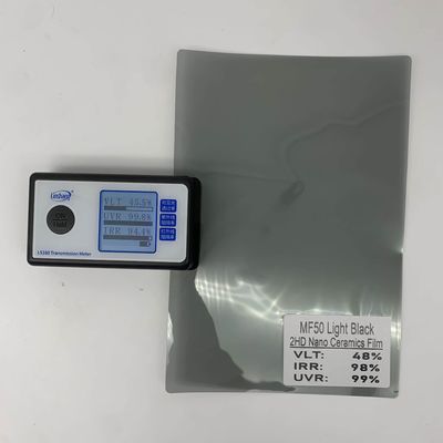 Light Black Nano Ceramic Car Window Film with 2mil Thickness 48.3% VLT and 93.1% IRR