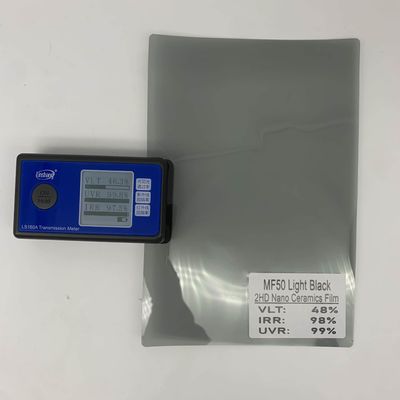 Light Black Nano Ceramic Car Window Film with 2mil Thickness 48.3% VLT and 93.1% IRR