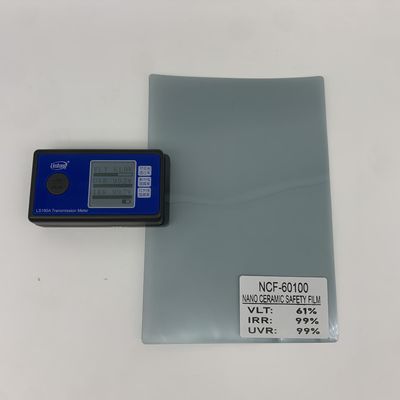 3mil Thickness 61% VLT 99% IRR Nano Ceramic Safety Film for Car Window Solar Insulation