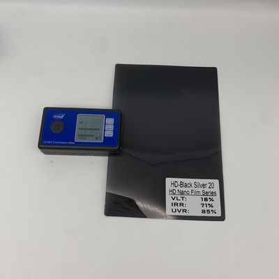 Black-Silver Solar Window Film with 2 mil Thickness 5.3% VLT and 88.0% IRR for Home Office Safety Protection