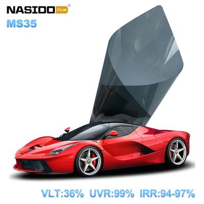 NASIDO MS35 Bright Black Nano Ceramic Window Film UV And Yellowing Resistance