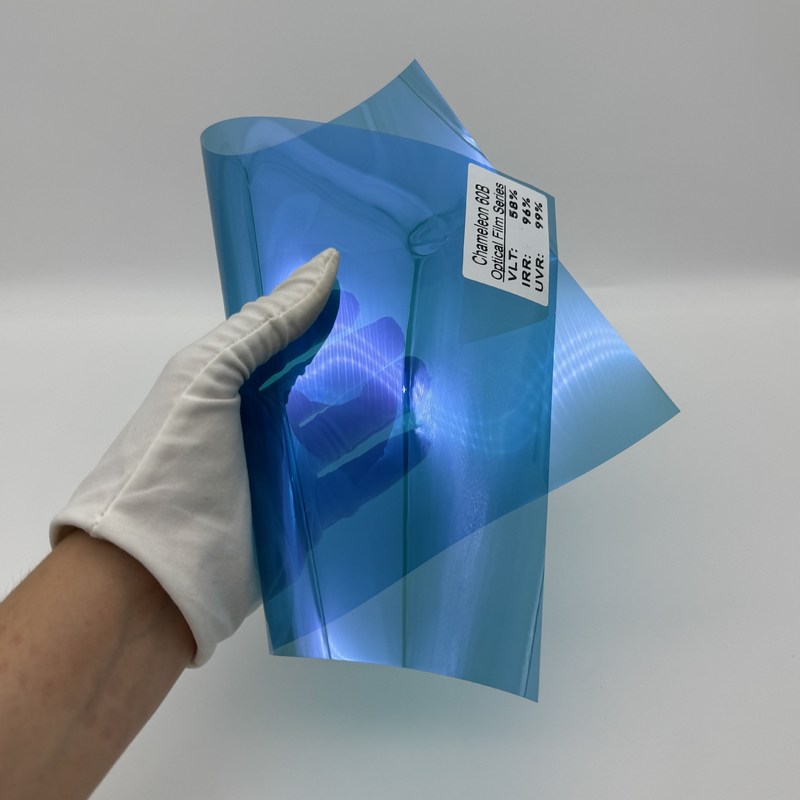 Bluish Violet Chameleon Window Film with High Heat Rejection and High Clarity for Energy Efficiency