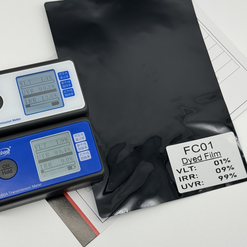 1ply Dyed Car Window Tinting Film High Privacy Auto Window Tint Rolls FC01