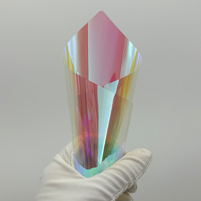 Colorful Red VLT15% Building Window Film Chameleon Decoration Heat Protection