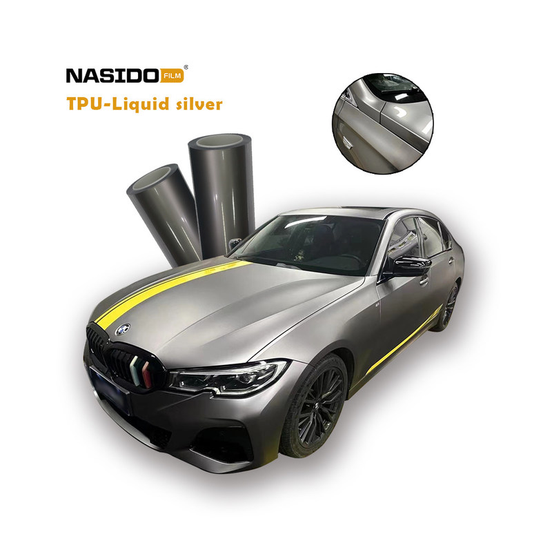 Self Healing 7.5 Mil Thickness Liquid Silver Color PPF Film for Car Paint Protection