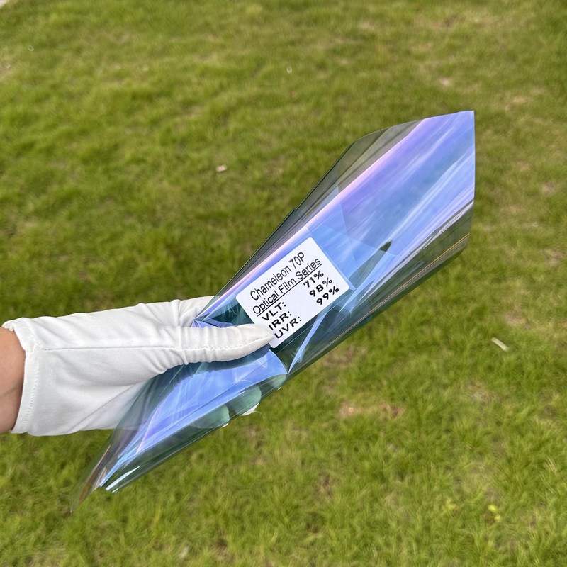 70% VLT Chameleon Window Film with 99% UV Rejection and High Heat Rejection for Car Glass