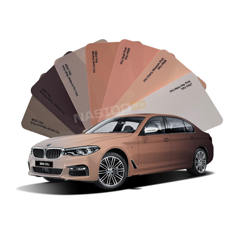 Scratch Resistance UV Protection Pink Color Wrap Film 7.5 Mil  Thickness