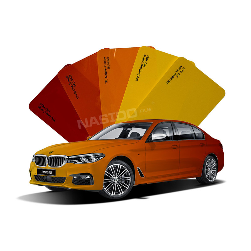 NASIDO TPU Brown Orange Color Wrap Film For Car Body Color Changing Protection Film