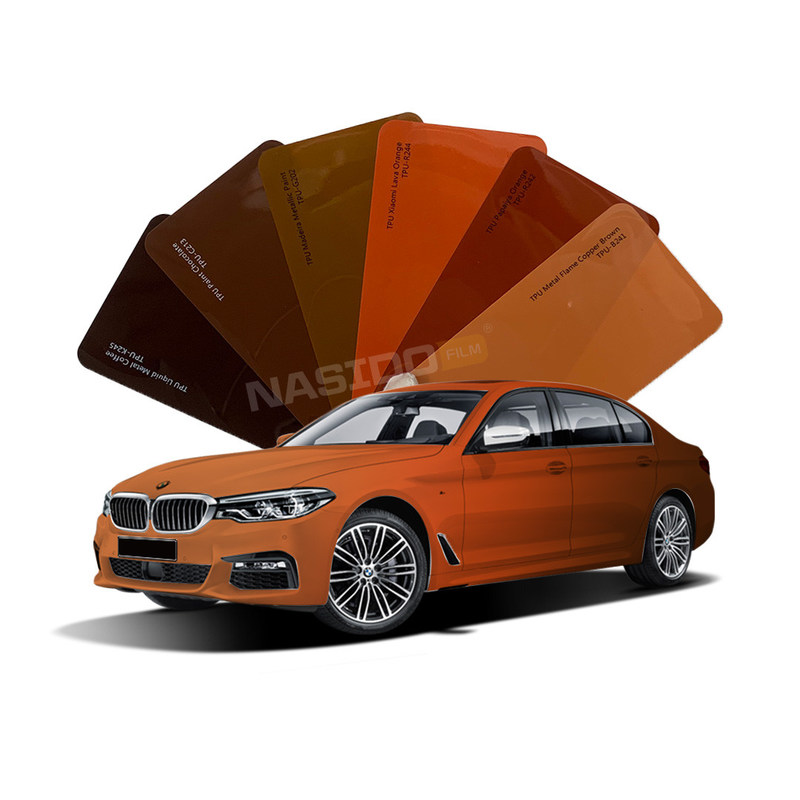 NASIDO Anti Scratch Yellow Orange TPU Color Wrap Film 5 Years Warranty
