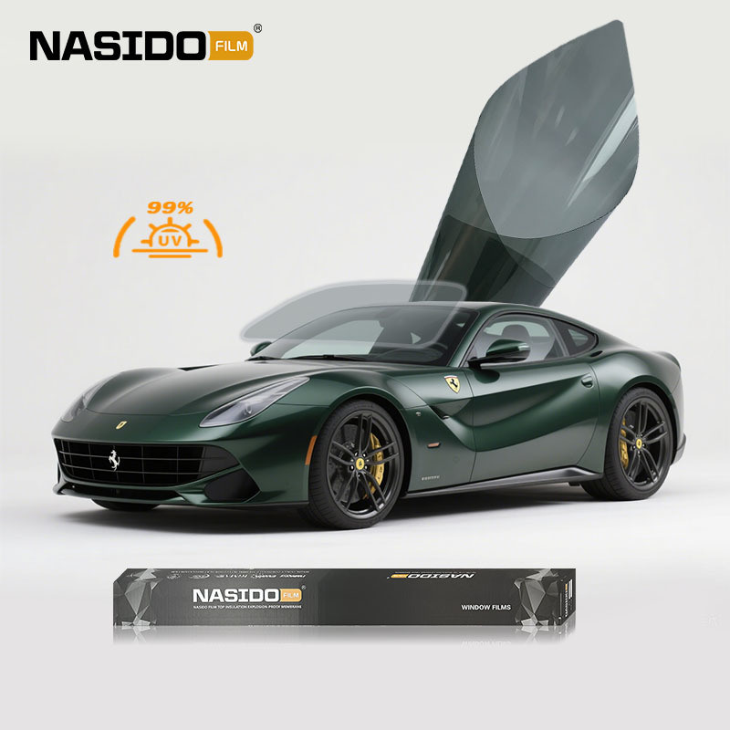 Light Black Nano Ceramic Car Window Film with 2mil Thickness 48.3% VLT and 93.1% IRR