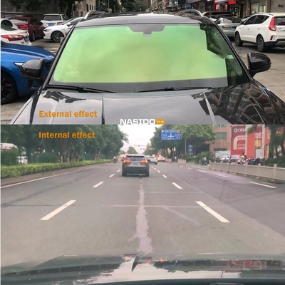 Green Magic Gold Chameleon Glass Tint IRR 97% Removable Windshield Film For Car