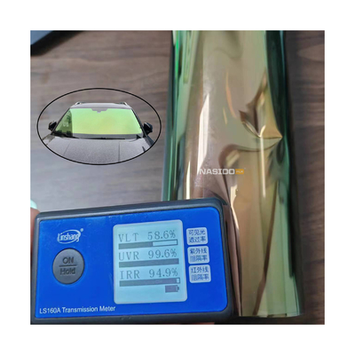 Green Magic Gold Chameleon Glass Tint IRR 97% Removable Windshield Film For Car
