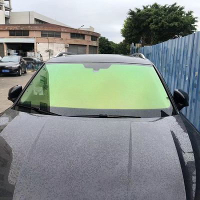 Green Magic Gold Chameleon Glass Tint IRR 97% Removable Windshield Film For Car