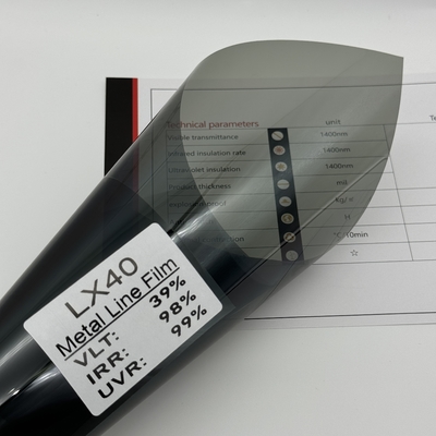 HD Metalized Window Tint LX40 Light Black IRR99% Explosion Proof Car Window Tint Film