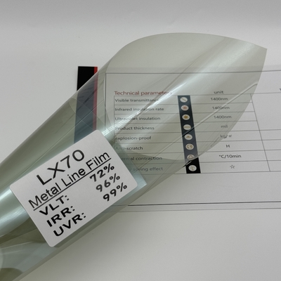 High Clarity Window Metalized Film LX70 Light Green VLT70% Customized