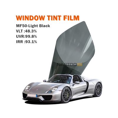 NASIDO MF50 Light Black Nano Ceramic Car Window Film Privacy Protection Window film HD 99%UVR Solar Window Glass Film for car