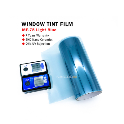 NASIDO Heat Insulation Nano Ceramic Solar Film MF75 Light Blue Hot Selling High transmittance self adhesive Window Tint Film