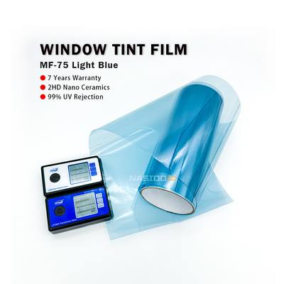 NASIDO Heat Insulation Nano Ceramic Solar Film MF75 Light Blue Hot Selling High transmittance self adhesive Window Tint Film