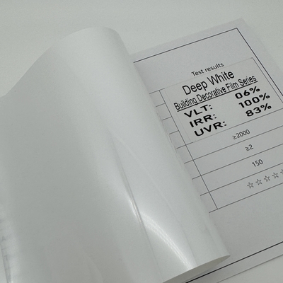 Deep White Anti Shatter Building Window Film Erosion Resistant Easy Install