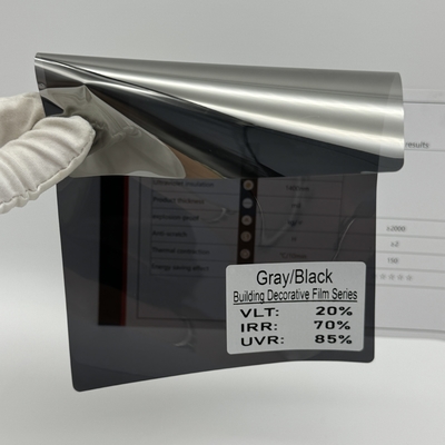 Gray Black Building Window Film 2 Mil 20.8% VLT 4 Year Warranty