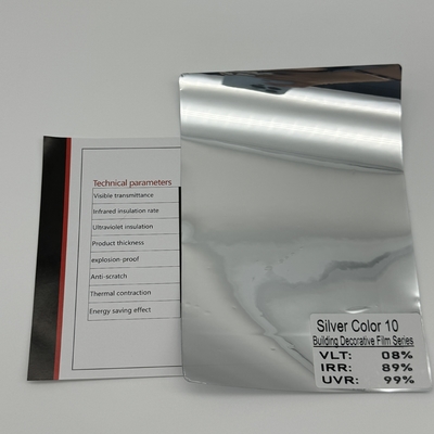 Silver Color 10 Construction Window Film Energy Saving Eco Friendly Customized