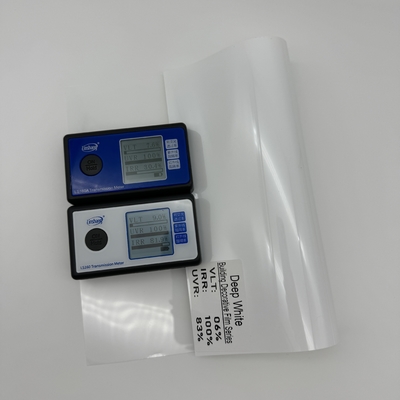 Deep White Anti Shatter Building Window Film Erosion Resistant Easy Install