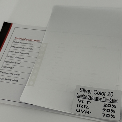 Energy Efficiency Building Window Film Silver Water Retardant Weather Resistance